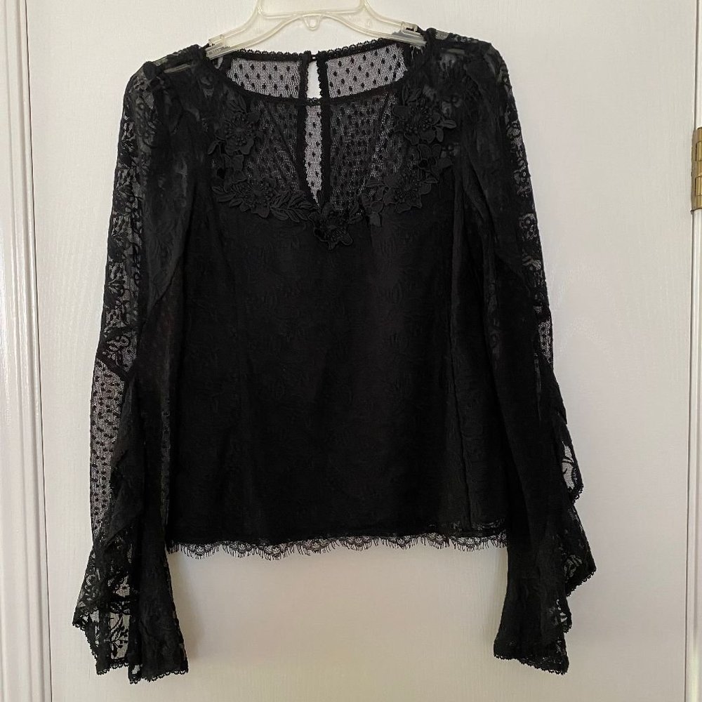 NEW nanette lepore lace floral carrie blouse
